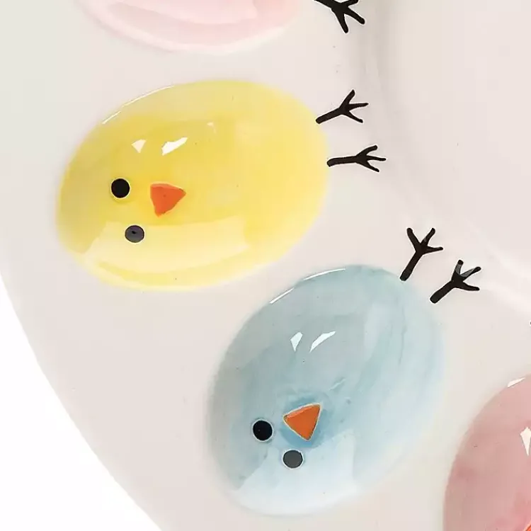 Easter Decorations>Kirklands Home Colorful Easter Chicks Deviled Egg Plate