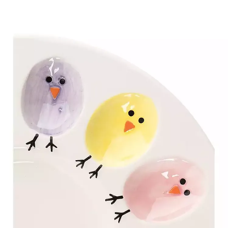 Easter Decorations>Kirklands Home Colorful Easter Chicks Deviled Egg Plate