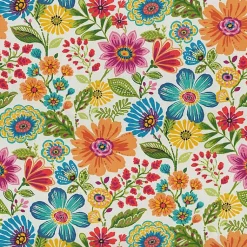 Kirklands Home Colorful Floral Outdoor Chair Cushion Multi Sale