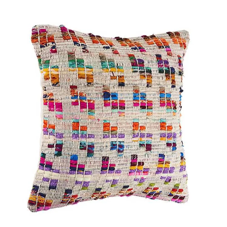 Pillows>Kirklands Home Colorful Geometric Handwoven Throw Pillow Multi