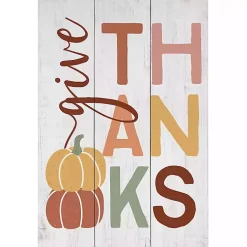 Fall>Kirklands Home Colorful Give Thanks Wall Plaque Multi