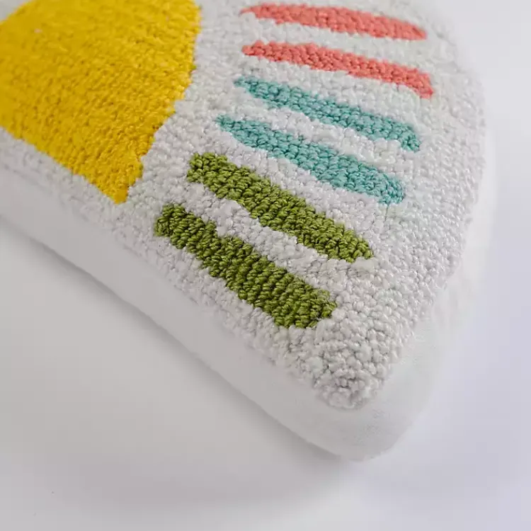 Kirklands Home Colorful Half-Sun Shaped Outdoor Pillow New