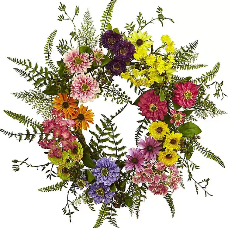 Wreaths>Kirklands Home Colorful Mixed Floral Wreath Multi