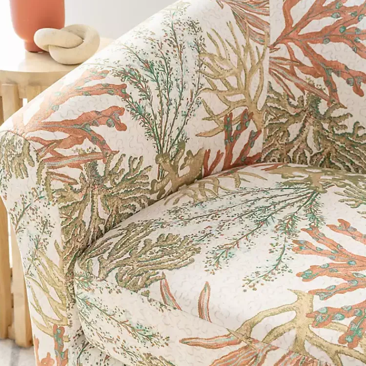 Kirklands Home Colorful Ocean Bonnie Swivel Accent Chair Green