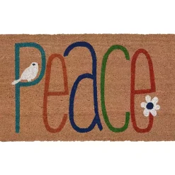 Kirklands Home Colorful Peace Doormat Multi Online
