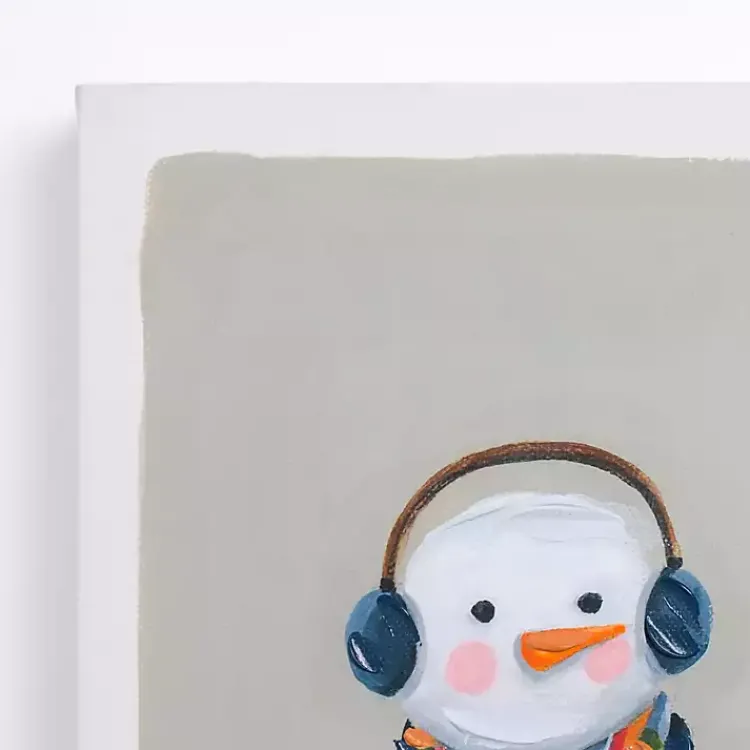 Christmas Art & Wall Decor>Kirklands Home Colorful Snowman Canvas Art Print