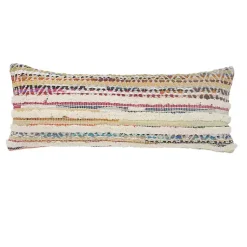 Pillows>Kirklands Home Colorful Stripes Textured Handwoven Lumbar Pillow Multi