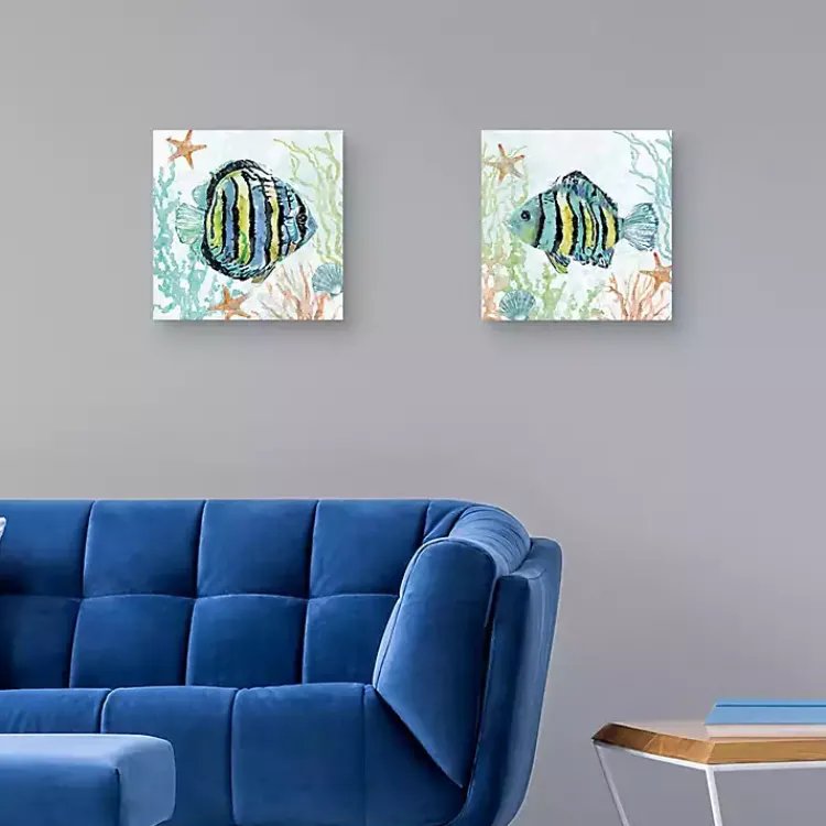Kirklands Home Colorful Swim Canvas Art Prints, Set of 2 New