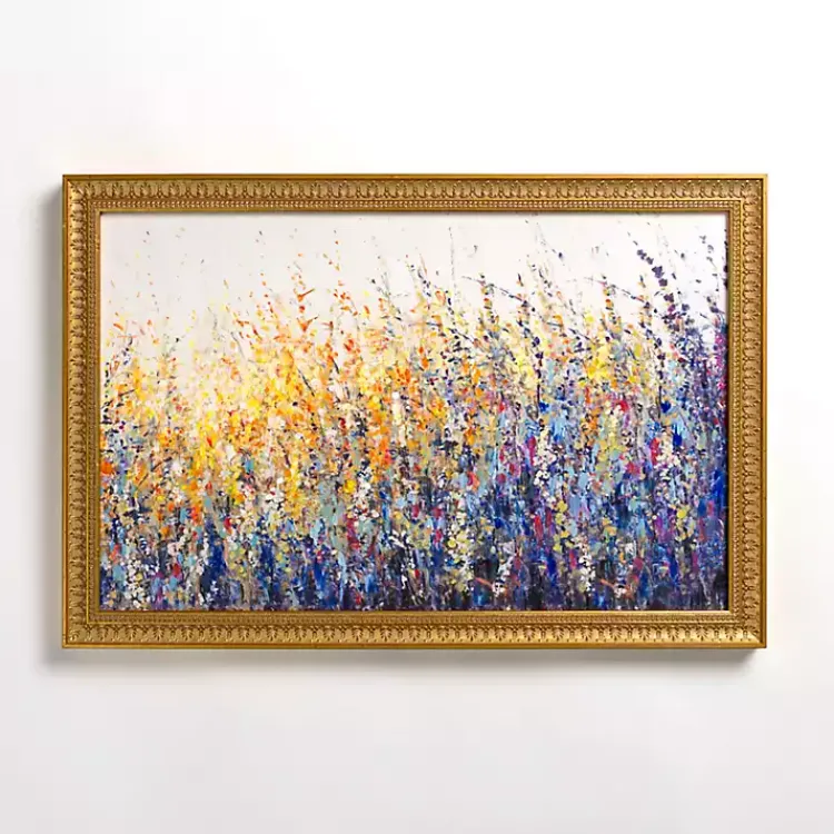 Kirklands Home Colorful Wildflowers Gold Framed Art Print