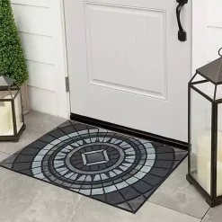 Kirklands Home Compass Stone Gray Doormat