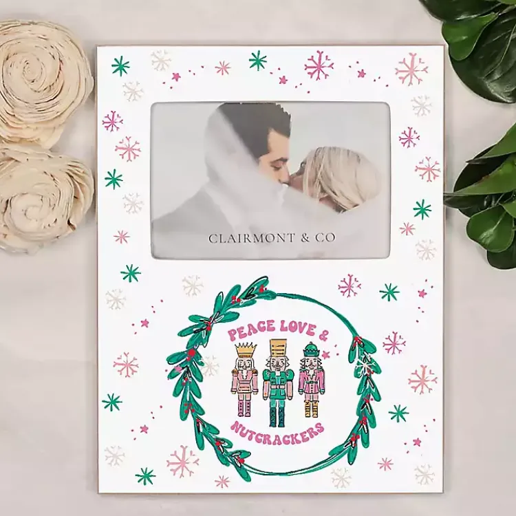 Christmas Decorations>Kirklands Home Confetti Nutcracker Trio Wreath Picture Frame, 4x6