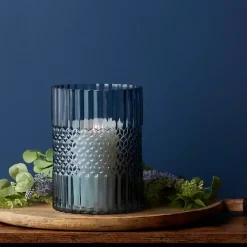 Vases>Kirklands Home Cool Textured Glass Vase, 8 in. Blue
