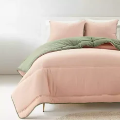 Kirklands Home Coral & Sage Reversible 3-pc. Queen Comforter Set Sale