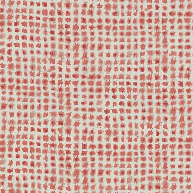 Kirklands Home Coral Checkered Outdoor Bench Cushion Outlet