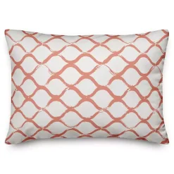 Pillows>Kirklands Home Coral Coastal Diamond Print Pillow