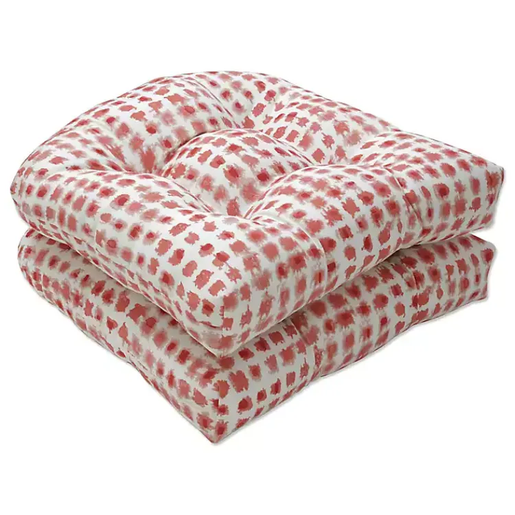 Kirklands Home Coral Dotted 2-pc. Outdoor Chair Cushion Set Hot