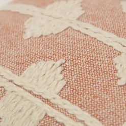Pillows>Kirklands Home Coral Heathered Embroidered Diamond Throw Pillow