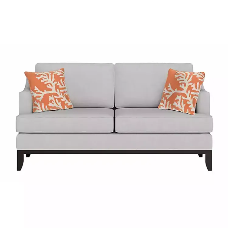 Kirklands Home Coral Ocean Flower Outdoor Accent Pillow Orange Hot