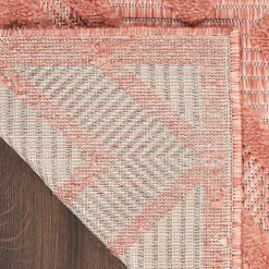 Kirklands Home Coral Diamond Indoor/Outdoor Area Rug, 5x7 Orange Clearance