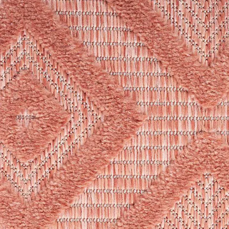 Kirklands Home Coral Diamond Indoor/Outdoor Area Rug, 5x7 Orange Clearance