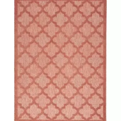 Kirklands Home Coral Trellis Indoor/Outdoor Area Rug, 6x9 Pink Best