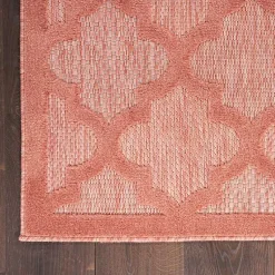 Kirklands Home Coral Trellis Indoor/Outdoor Area Rug, 6x9 Pink Best