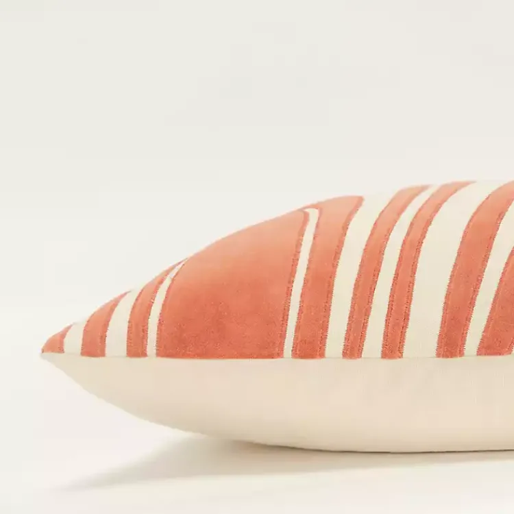 Pillows>Kirklands Home Coral Velvet Wave Lumbar Pillow