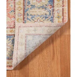 Kirklands Home Coral Vintage Border Runner, 2x8 Hot