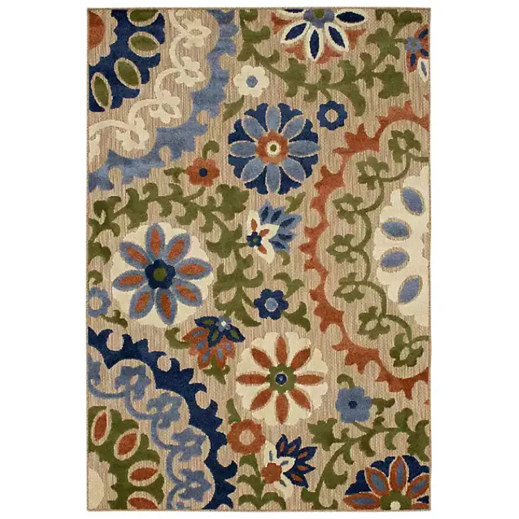 Kirklands Home Coraline Outdoor Area Rug, 6x9 Multi Hot