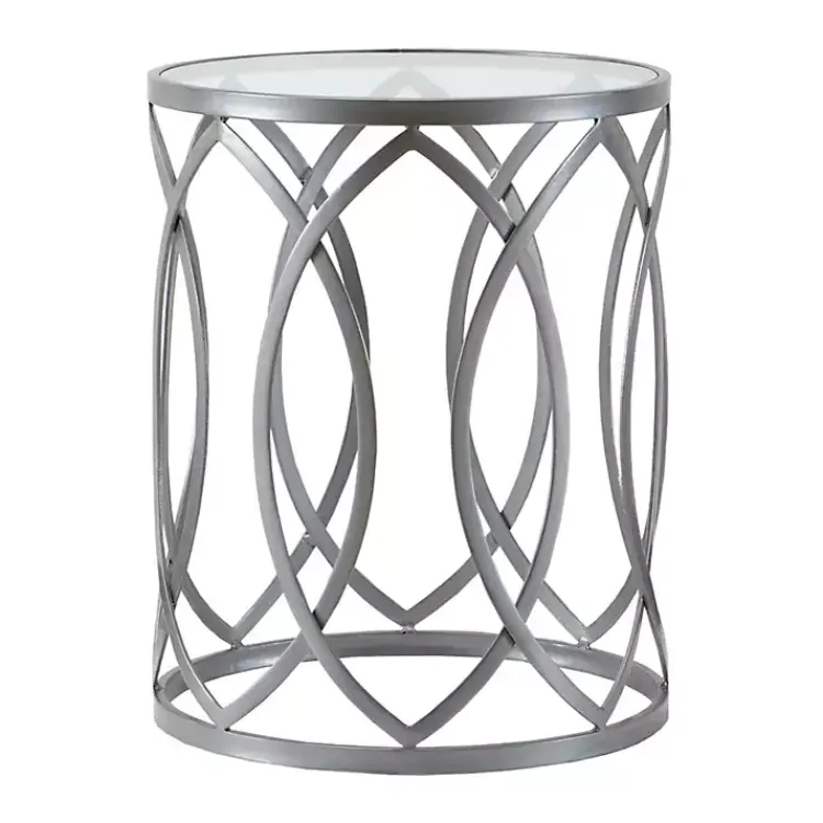 Kirklands Home Corey Geometric Accent Table Gray Clearance