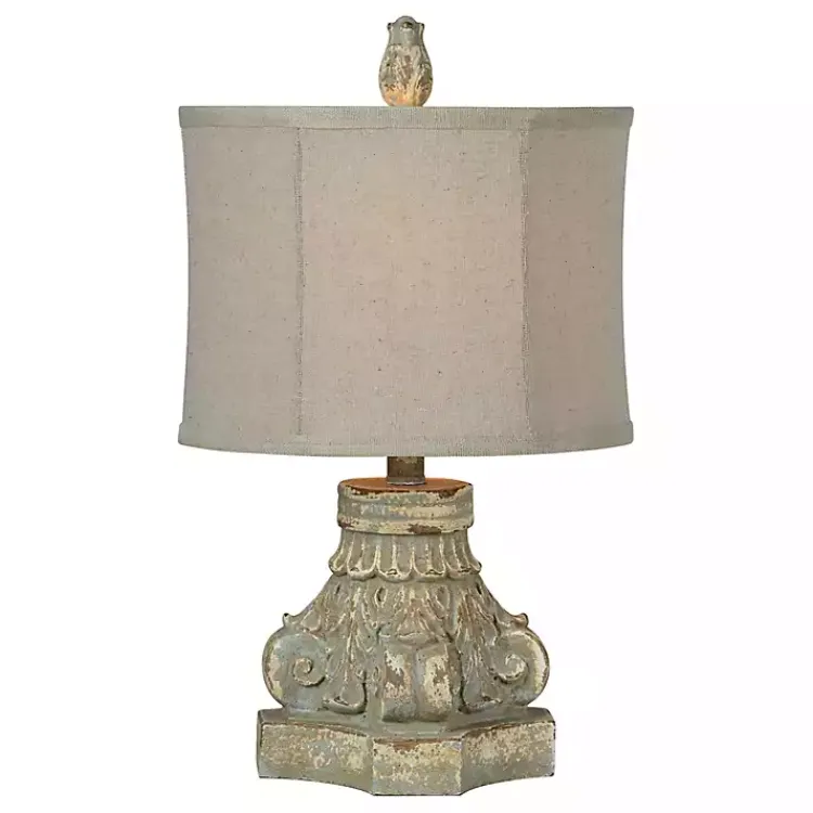 Kirklands Home Corinthian Column Table Lamps, Set of 2 Ivory Discount