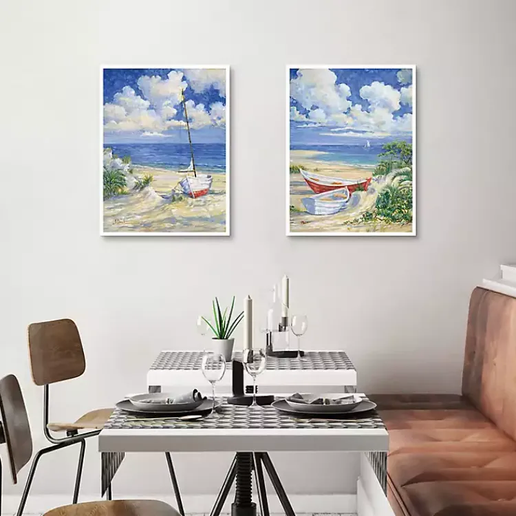 Kirklands Home Costa Del Sol Framed Canvas Art Prints, Set of 2 Outlet
