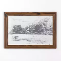 Kirklands Home Cottage Behind Horsley House Framed Art Print Online