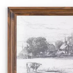 Kirklands Home Cottage Behind Horsley House Framed Art Print Online