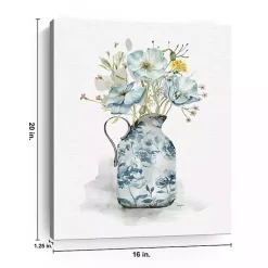 Kirklands Home Cottage Garden Blues I Canvas Art Print New