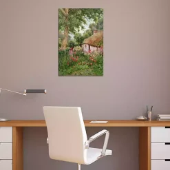 Kirklands Home Cottage Garden Canvas Art Print Multi Clearance