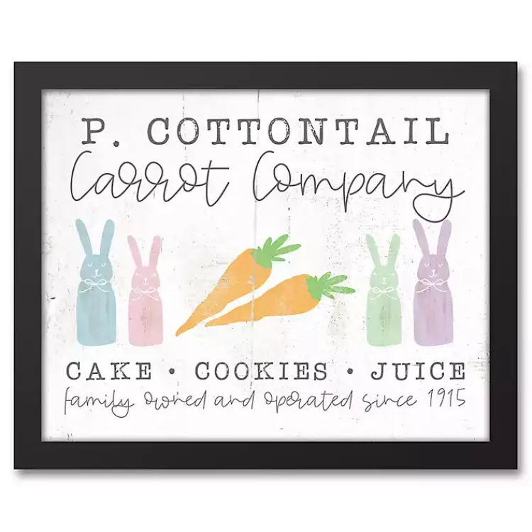 Easter Decorations>Kirklands Home Cottontail Carrot Co. Framed Canvas Art Print