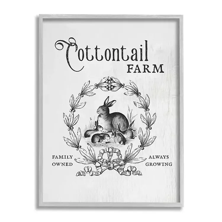 Easter Decorations>Kirklands Home Cottontail Farm Framed Easter Wall Art