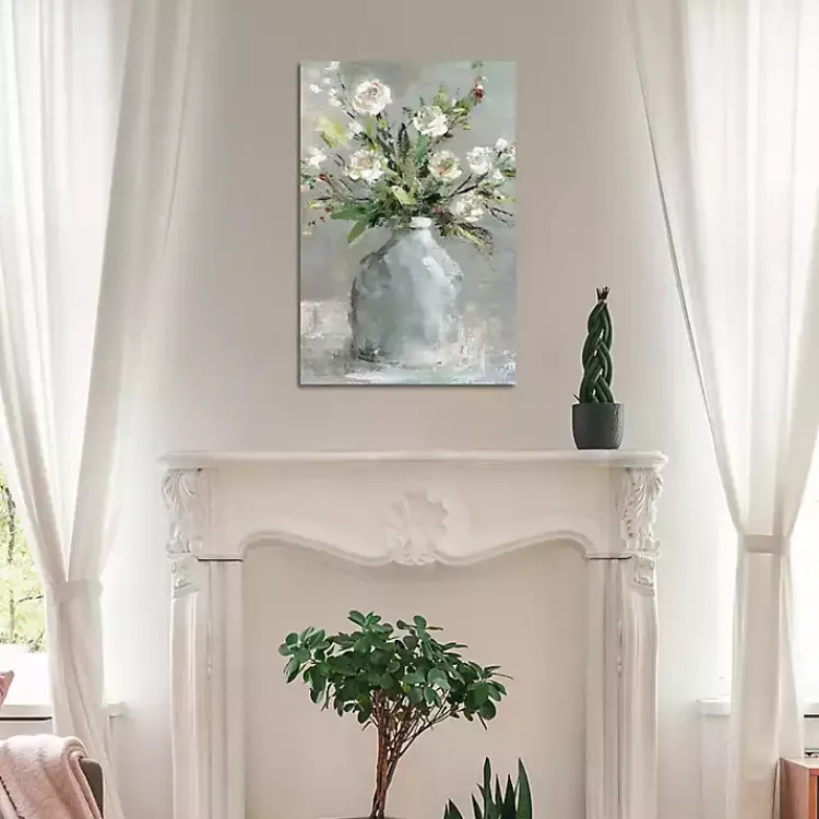 Kirklands Home Country Bouquet I Canvas Art Print Gray New