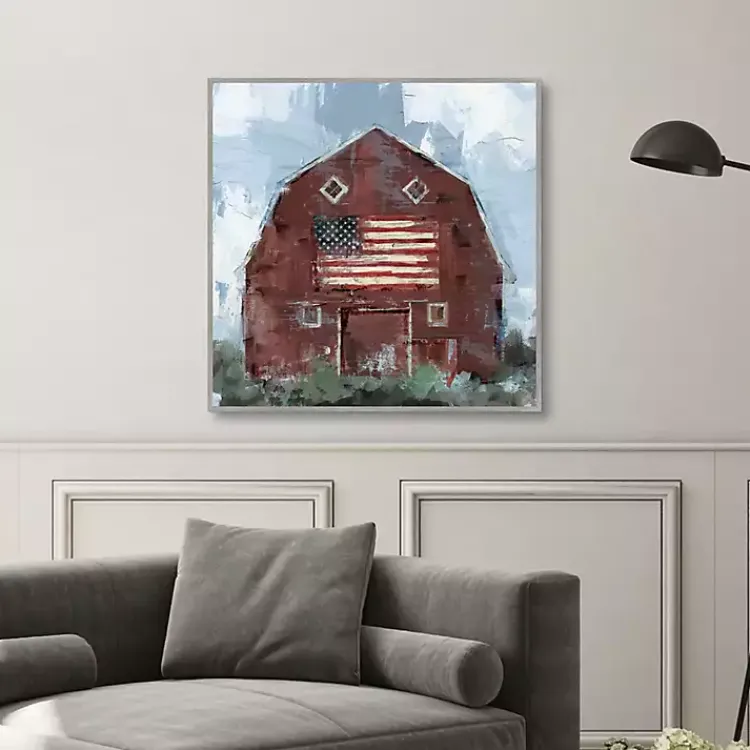 Kirklands Home Country Pride Framed Canvas Art Print Outlet
