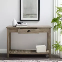 Kirklands Home Country Style washed Console Table Gray New