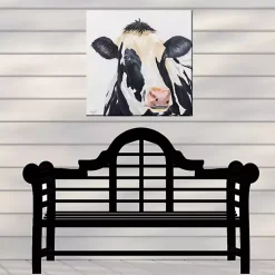 Kirklands Home Cow Portrait Outdoor Canvas Art Print Best