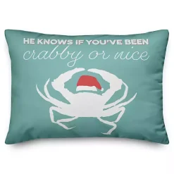 Christmas Pillows>Kirklands Home Crabby or Nice Accent Pillow