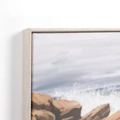 Kirklands Home Crashing Waves Framed Canvas Art Print Best