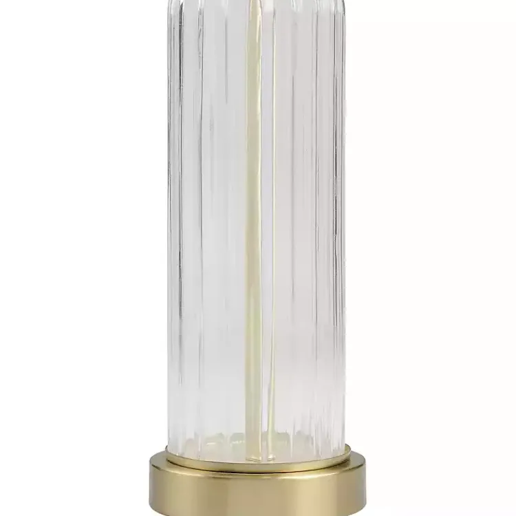 Kirklands Home Crassula Clear Glass Table Lamp White Best