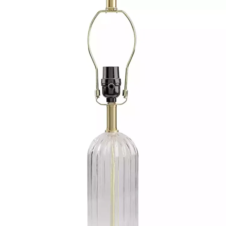 Kirklands Home Crassula Clear Glass Table Lamp White Best