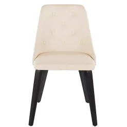 Kirklands Home Cream & Black Faux Leather Dining Chairs, Set of 2 Ivory Best