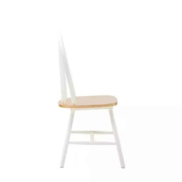 Kirklands Home Cream & Natural Wooden Dining Chairs, Set of 2 White Hot