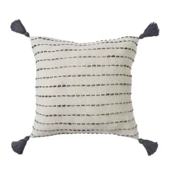 Pillows>Kirklands Home Cream & Navy Ombre Dash Throw Pillow Blue