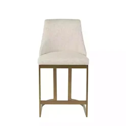 Kirklands Home Cream and Gold Counter Stool White Clearance